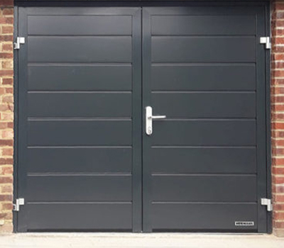 Insulated Side Hinged Garage Doors-Side